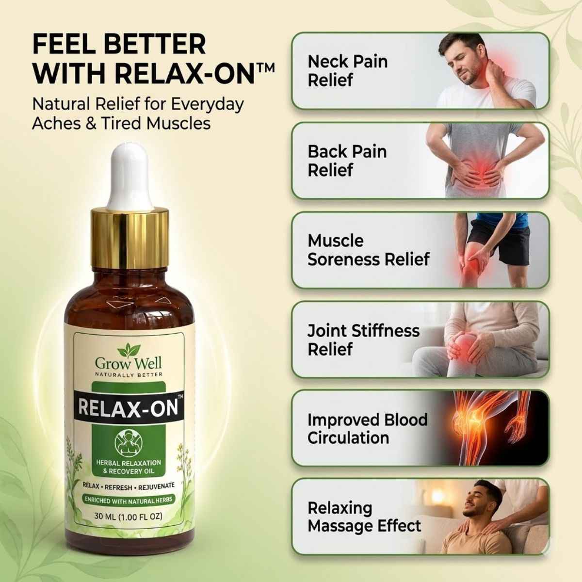 RELAX-ON™ Herbal Relaxation & Recovery Oil
