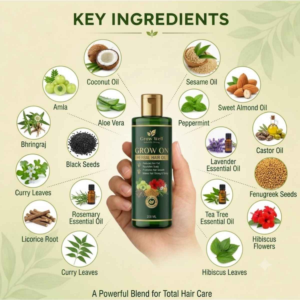 GROW-ON™ Herbal Hair Oil