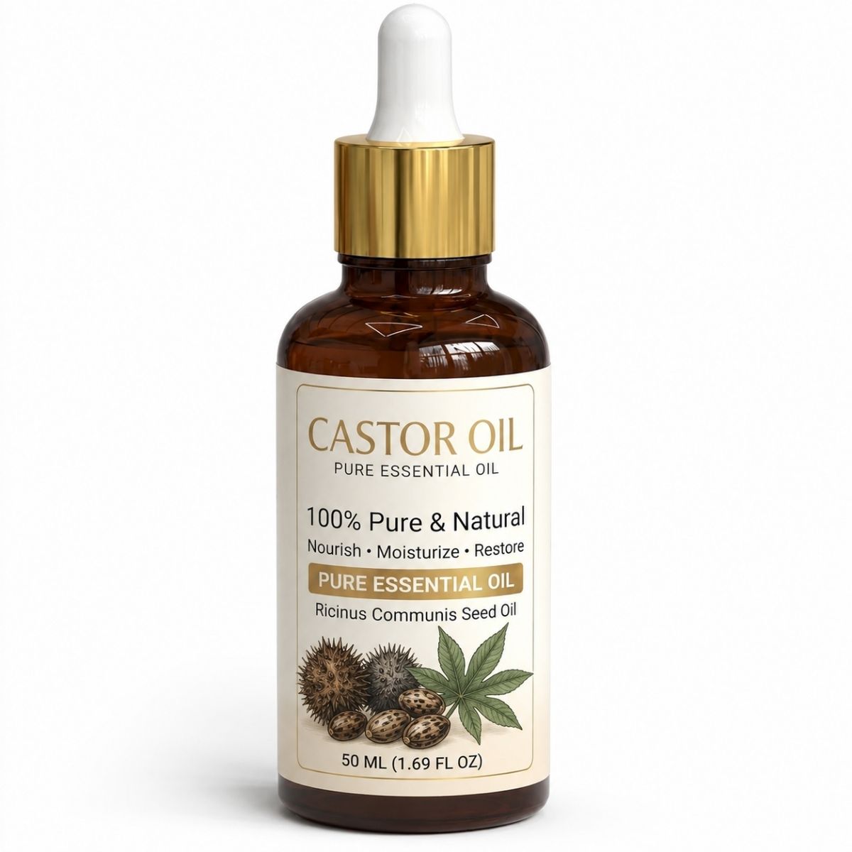 100% Pure Cold Pressed Castor Oil